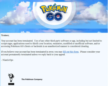 get banned in pokemon go