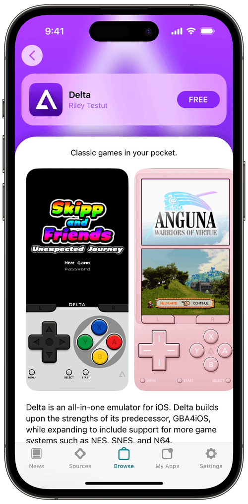 get delta gba emulator ios from altstore