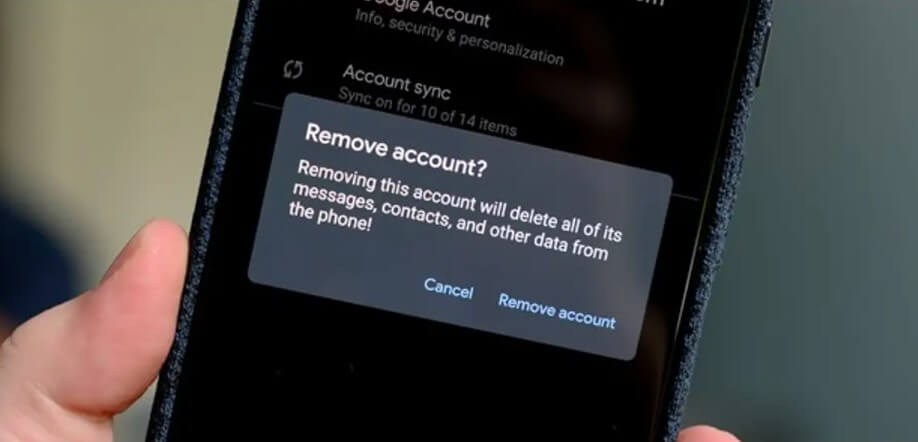how to remove old Google account from android phone