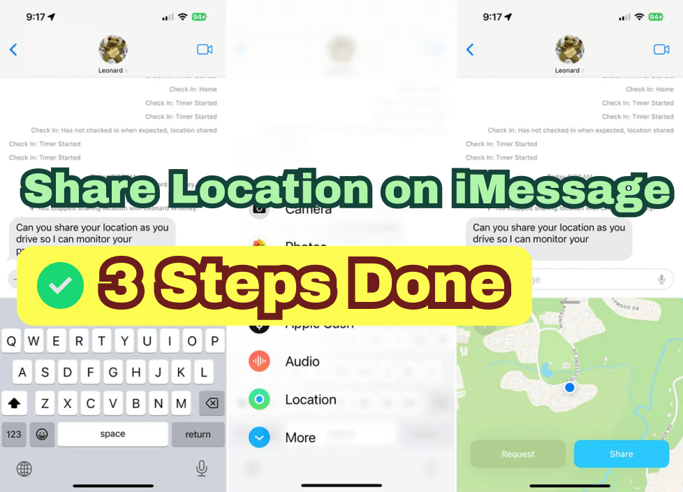 how to share your location on imessage