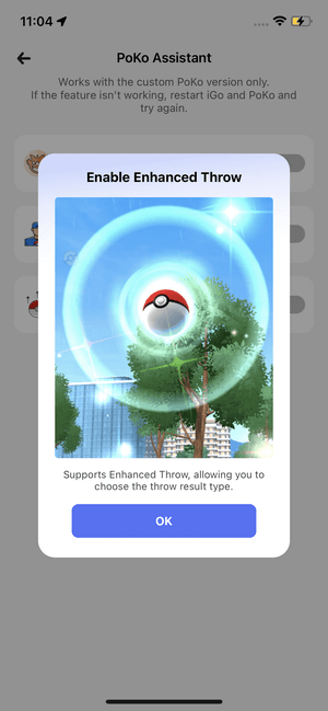 igo poko assistant enhanced throw