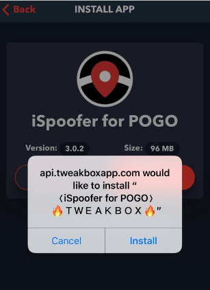 Download and install pokemon go hack using tweakbox and i spoofer