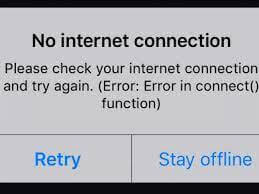 internet not connection