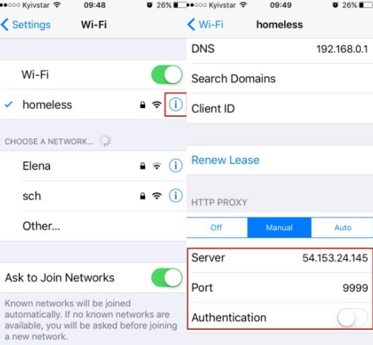 ios setting without vpn