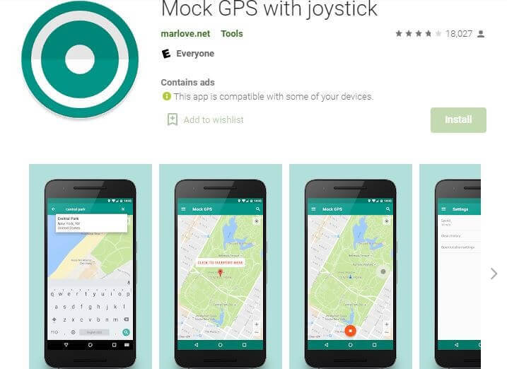 mock GPS with joystick