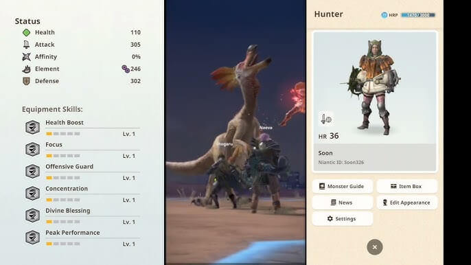 monster hunter now create role