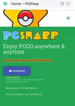 pgsharp Pokemon Go on android