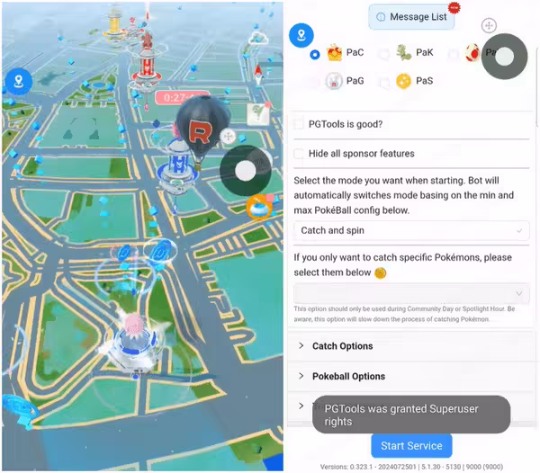 pgtools pokemon go android spoofer