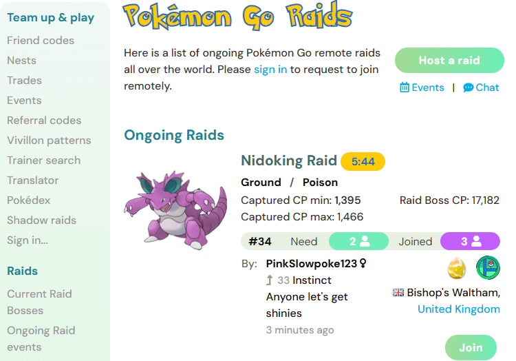 pokemon go raid finder pokeguide
