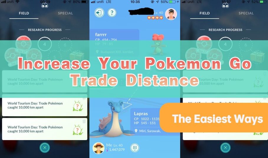 pokemon go trade distance