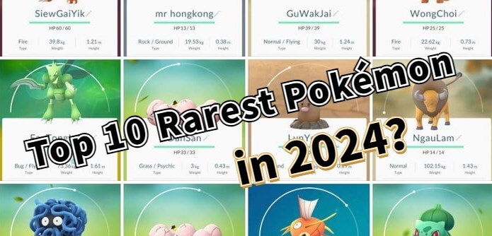 Top 10 Rarest Pokémon in Pokémon GO