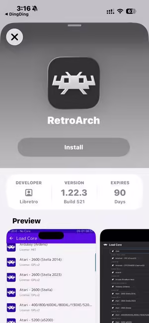 retroarch on testflight