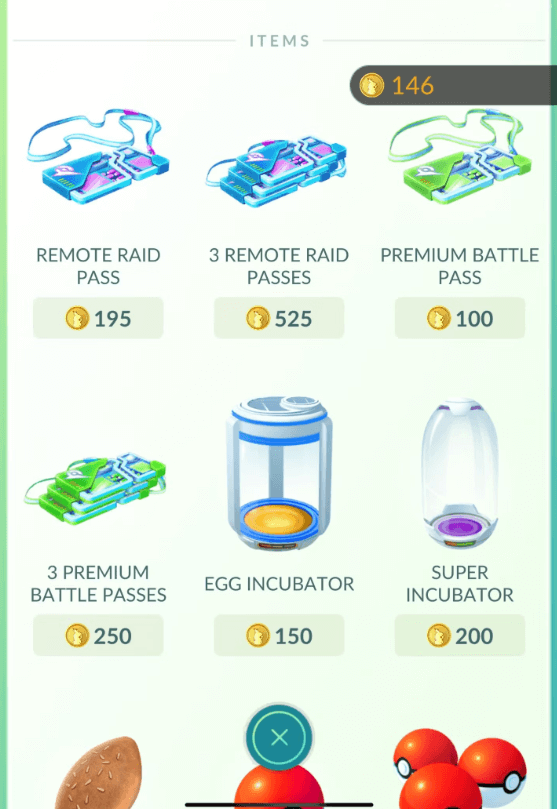 select the shop option