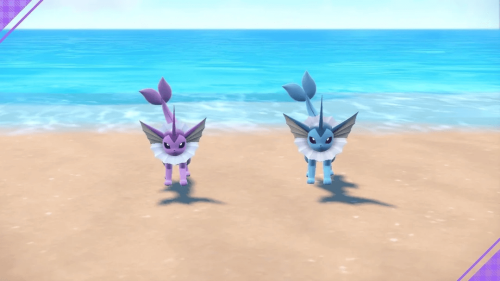 Shiny Vaporeon vs. Normal