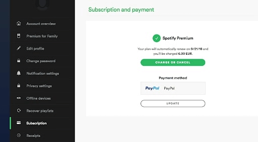 spotify payment plans