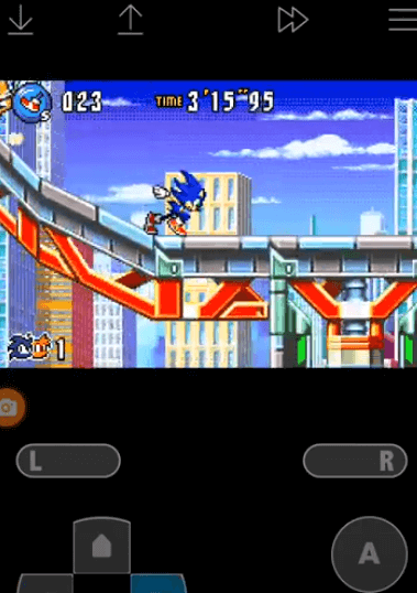 start playing on gba emulator