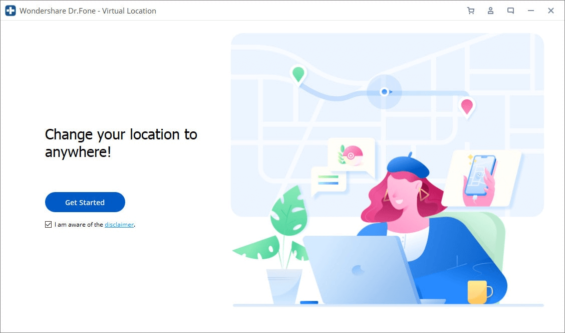 start to use drfone virtual location