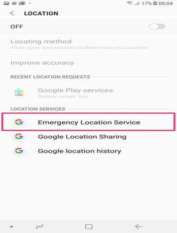 switch off the location tracking features