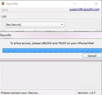 unlock and trust on your device on ispoofer