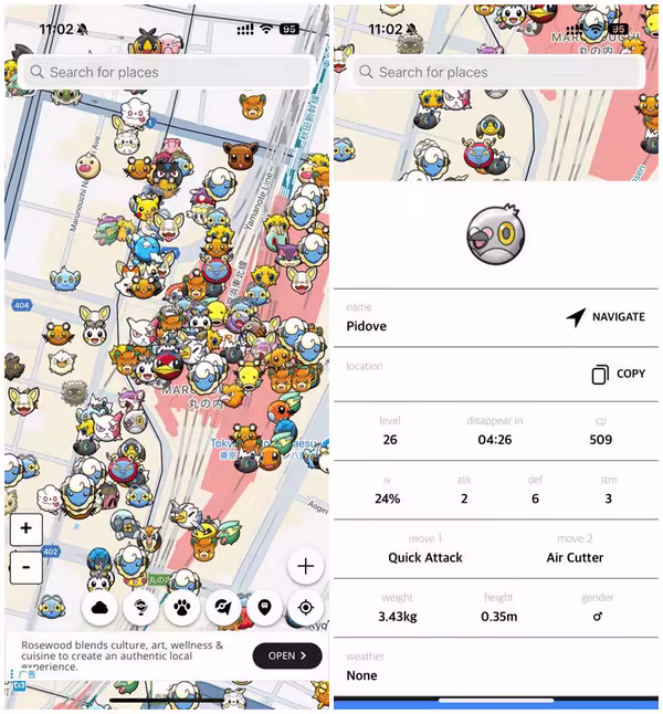 wecatch pokemon go map spawn