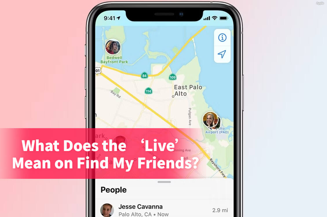 what does live mean on find my friends