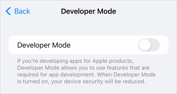 what is developer mode
