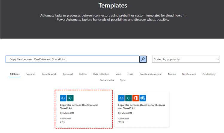 power automate templates