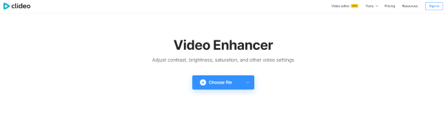 clideo video quality enhancer