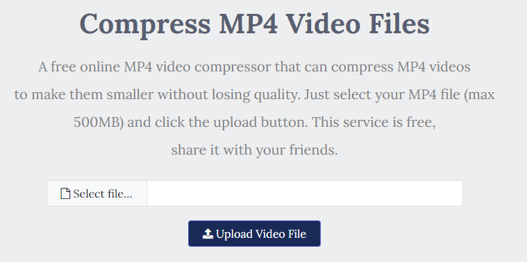 mp4compress select file