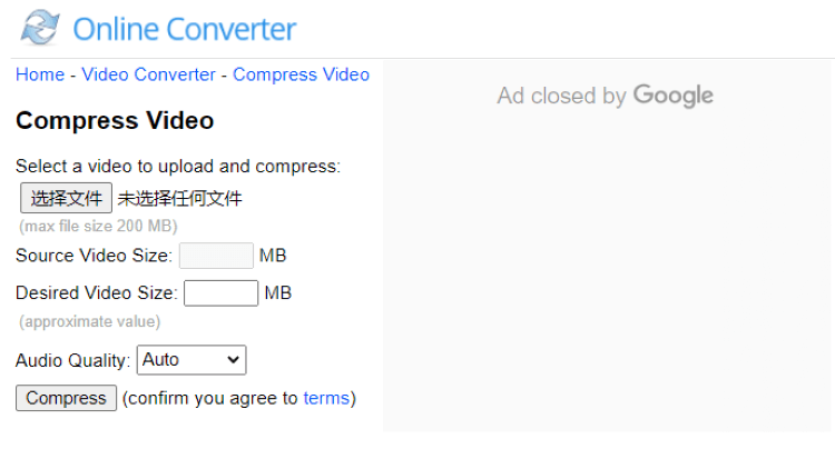 online converter compress video
