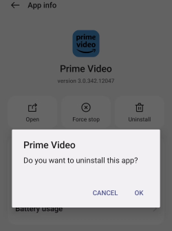 reinstall amazon prime video app