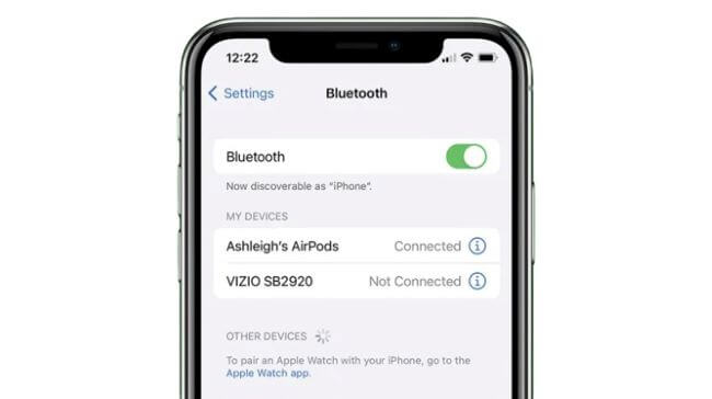 remove external bluetooth connection