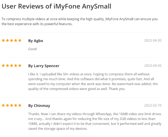 user review of imyfone anysmall