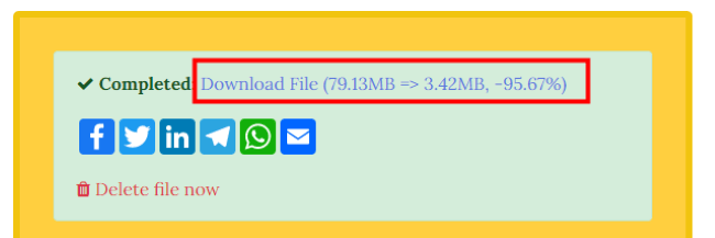 videosmaller download compressed video file