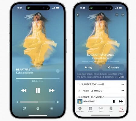 apple music new ui upgrade ios17