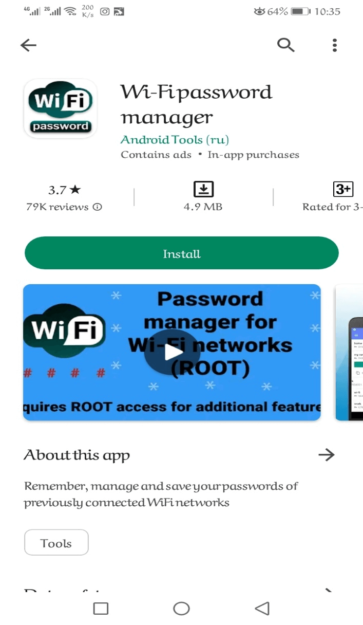 Backup Android Wi-Fi passwords using Password App