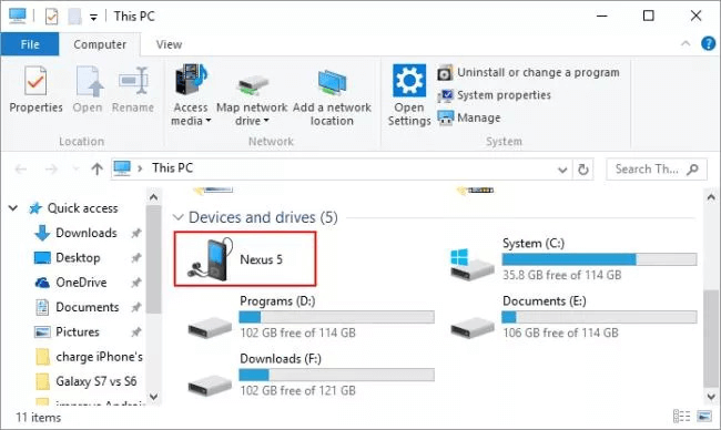 copy backup music on android via usb cable