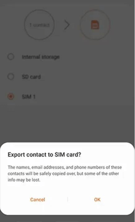 export google pixel contacts to sim