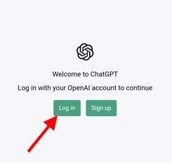 log in the ChatGPT