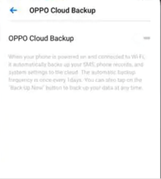 oppo cloud backup