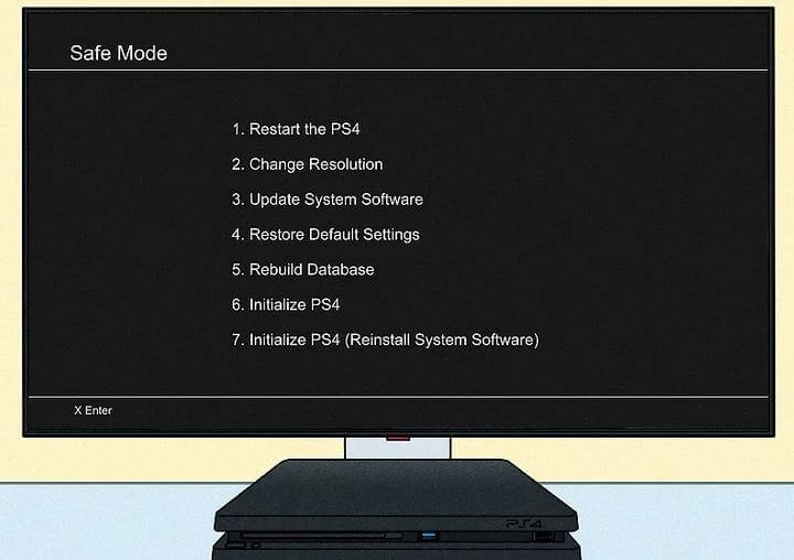 ps4 safe mode