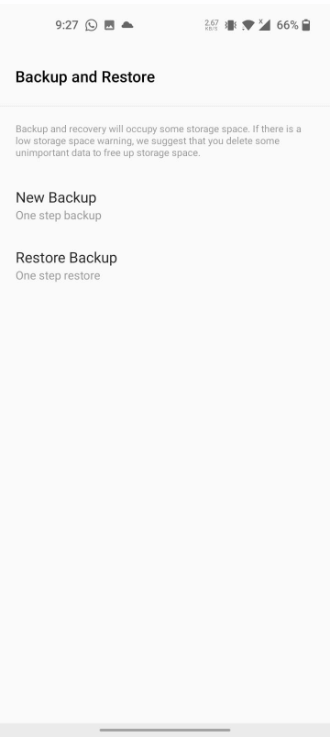 restore backup from oneplus switch