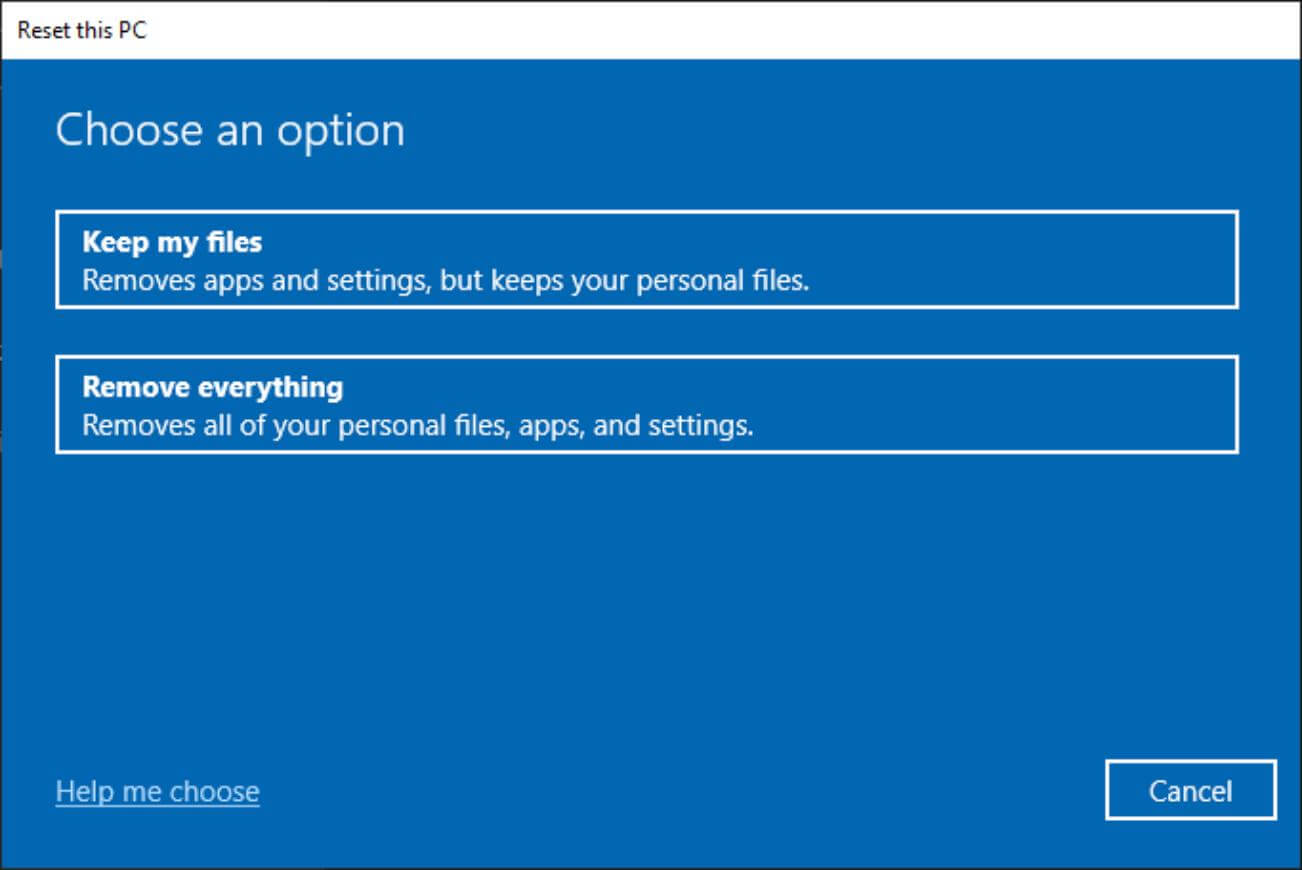restore this pc