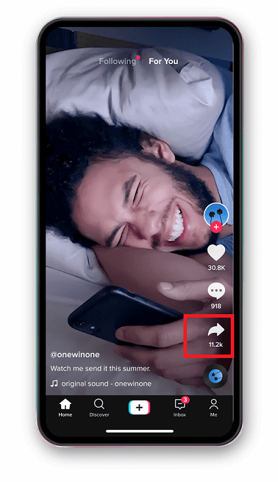 share tiktok to someone