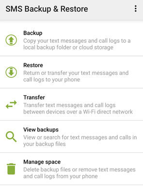 sms backup and restore