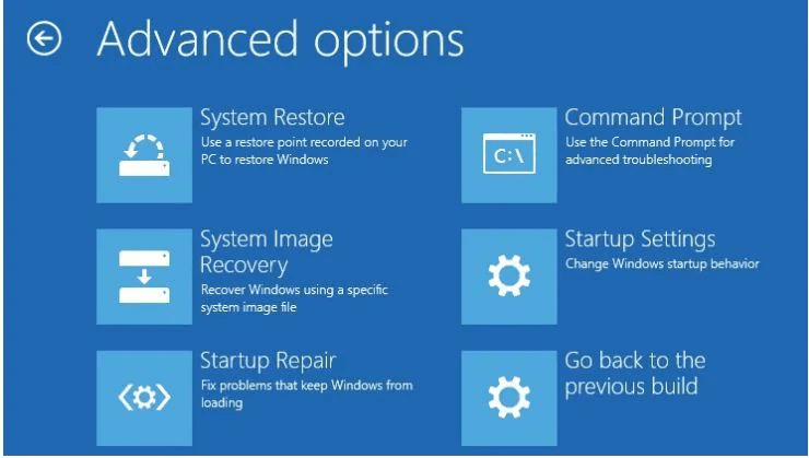 advanced options in PC