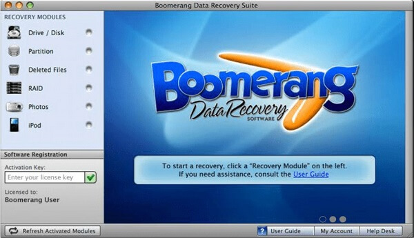 Boomerang Data Recovery Mac
