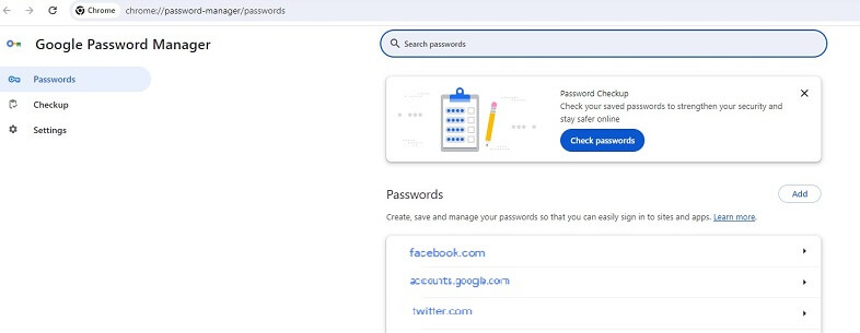 check the facebook password on microsoft edge