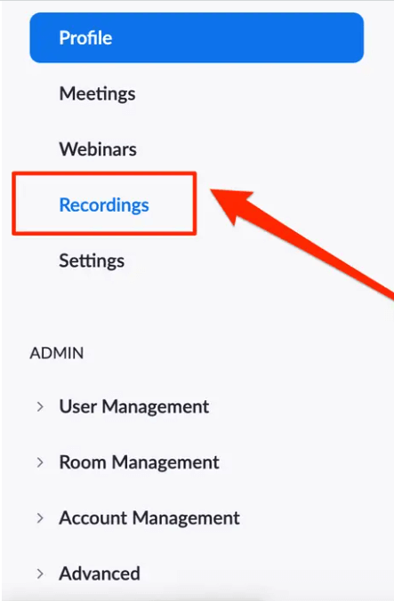 click on recording