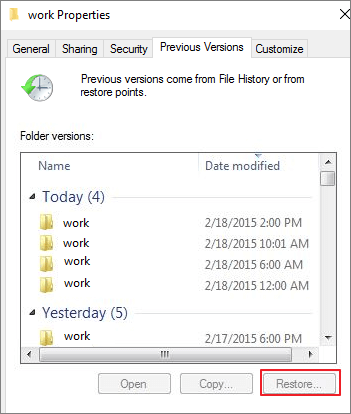 click restore icon to restore the corrupted PSD file